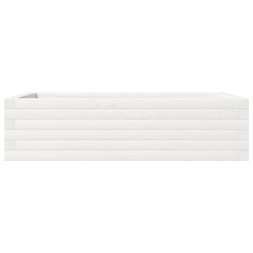 Plantepotte Hvid 90x60x23 cm Massiv Fyrretræ