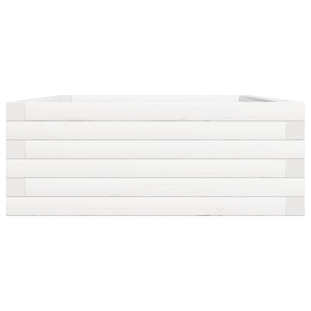 Plantepotte Hvid 90x60x23 cm Massiv Fyrretræ