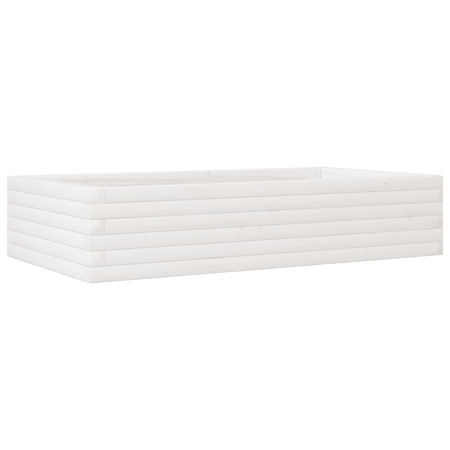 Plantepotte Hvid 110x60x23 cm Massiv Fyrretræ