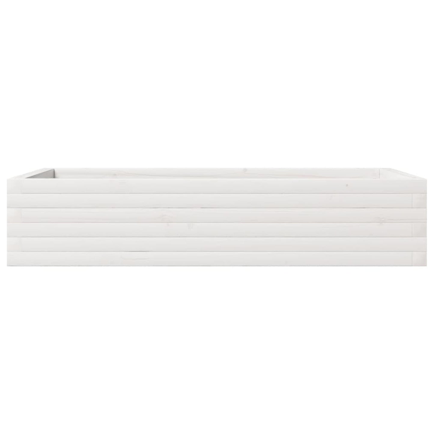 Plantepotte Hvid 110x60x23 cm Massiv Fyrretræ