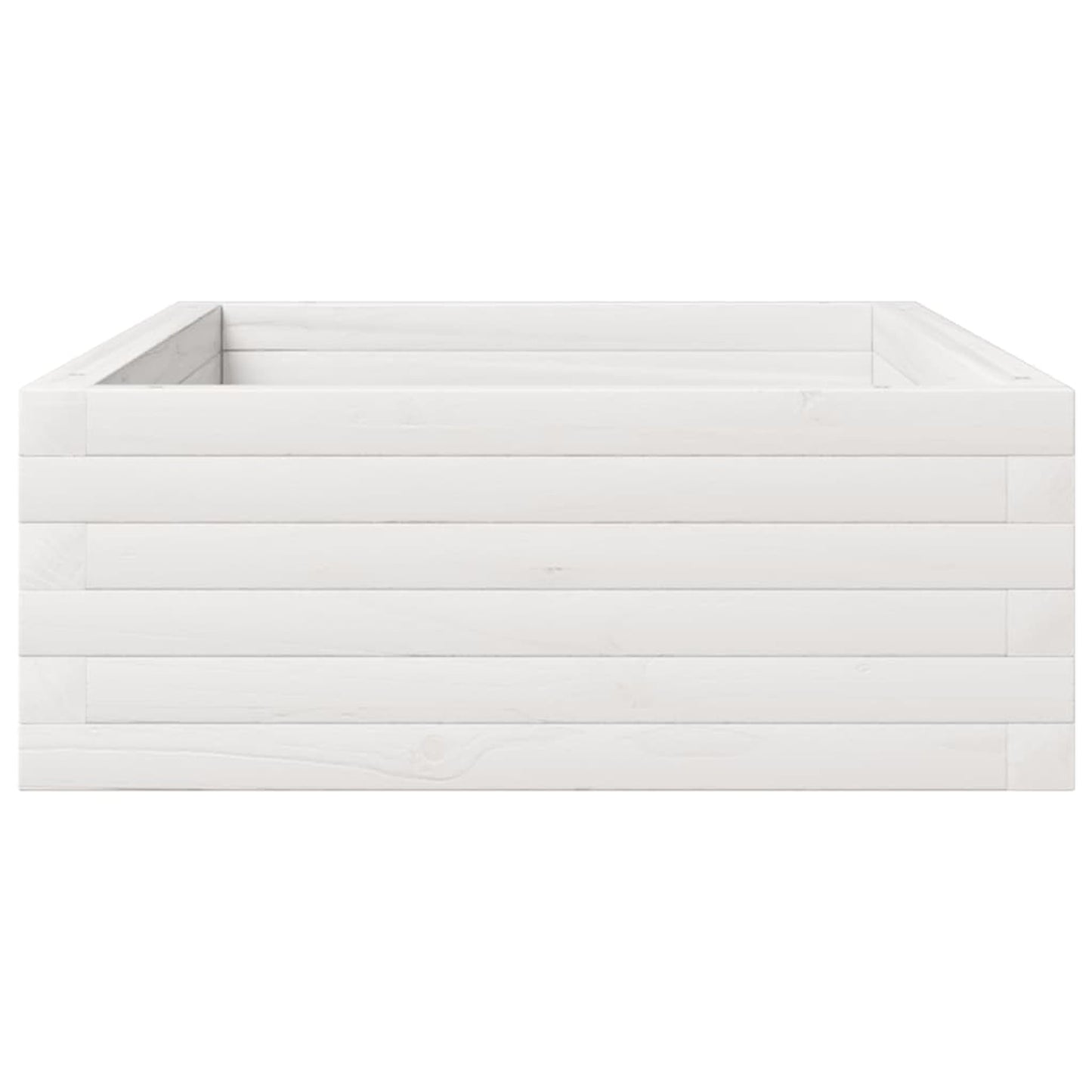 Plantepotte Hvid 110x60x23 cm Massiv Fyrretræ