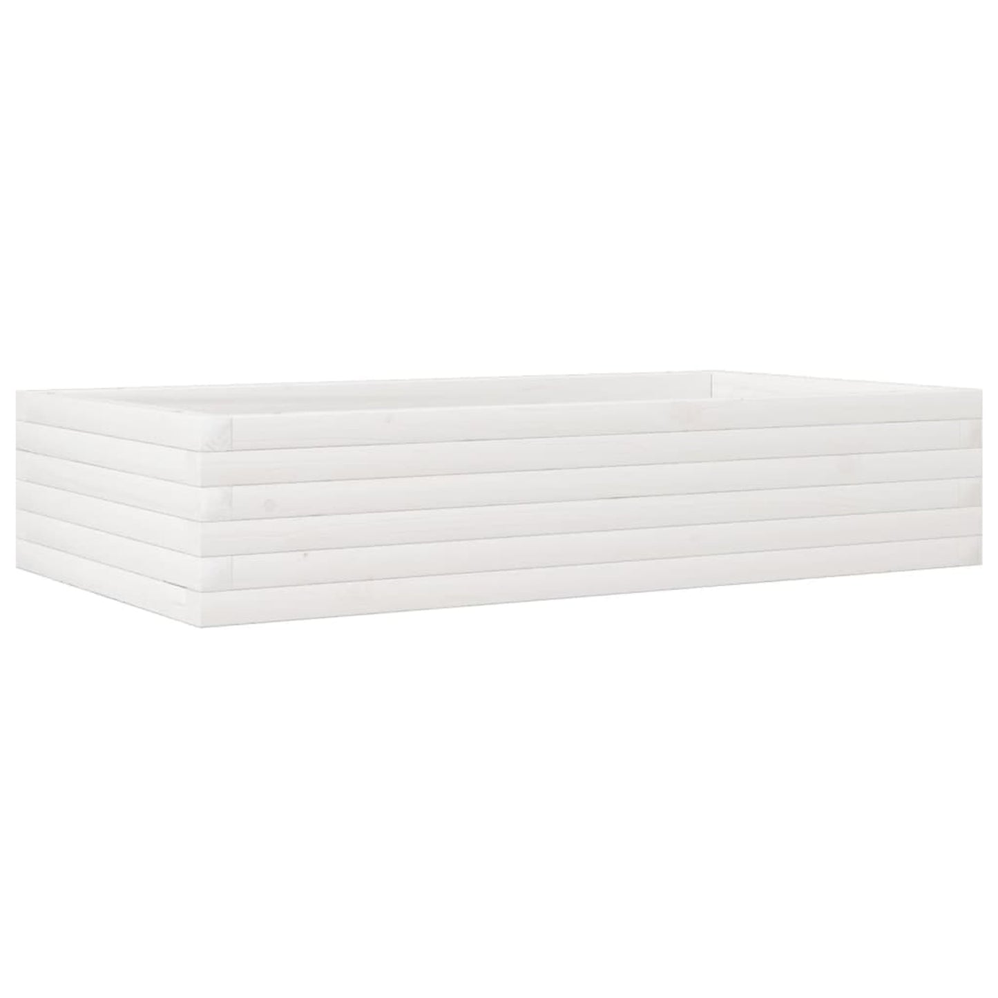 Plantepotte Hvid 110x60x23 cm Massiv Fyrretræ