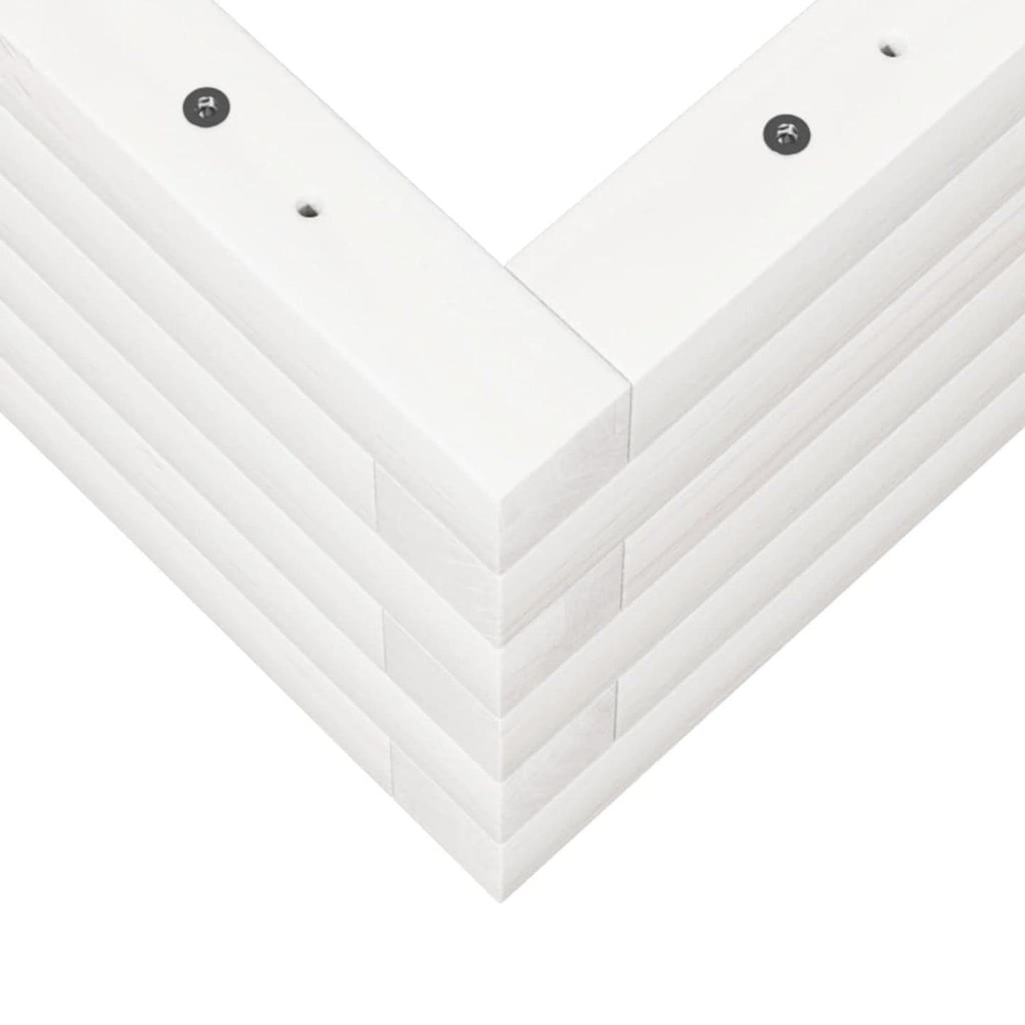 Plantepotte Hvid 110x60x23 cm Massiv Fyrretræ