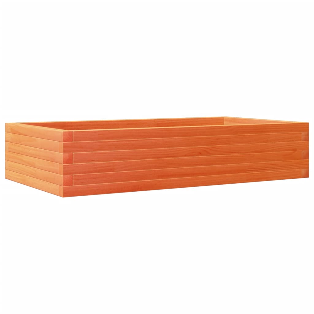 Plantepotte voks brun 110x60x23 cm massivt fyrretræ