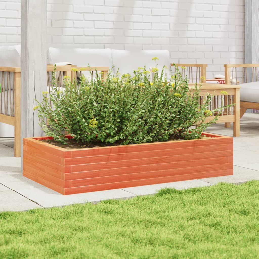 Plantepotte voks brun 110x60x23 cm massivt fyrretræ