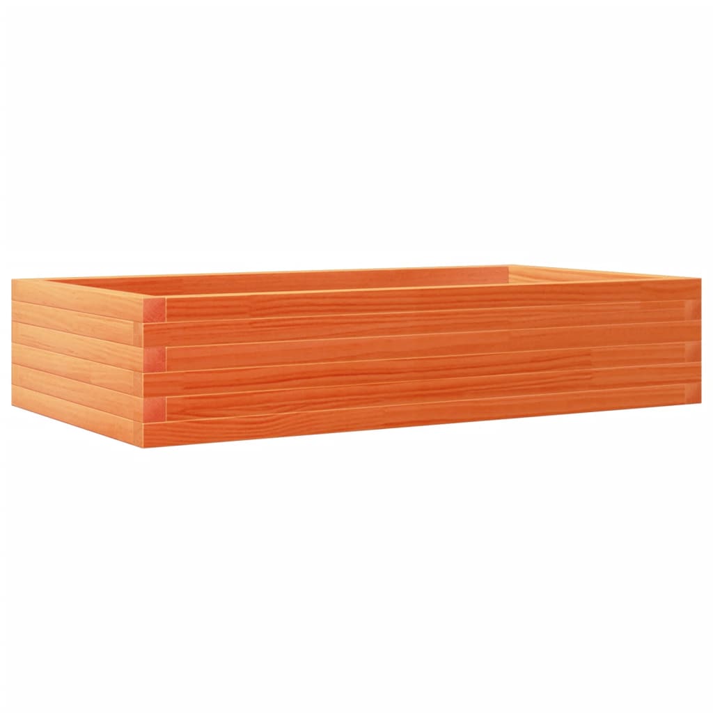Plantepotte voks brun 110x60x23 cm massivt fyrretræ
