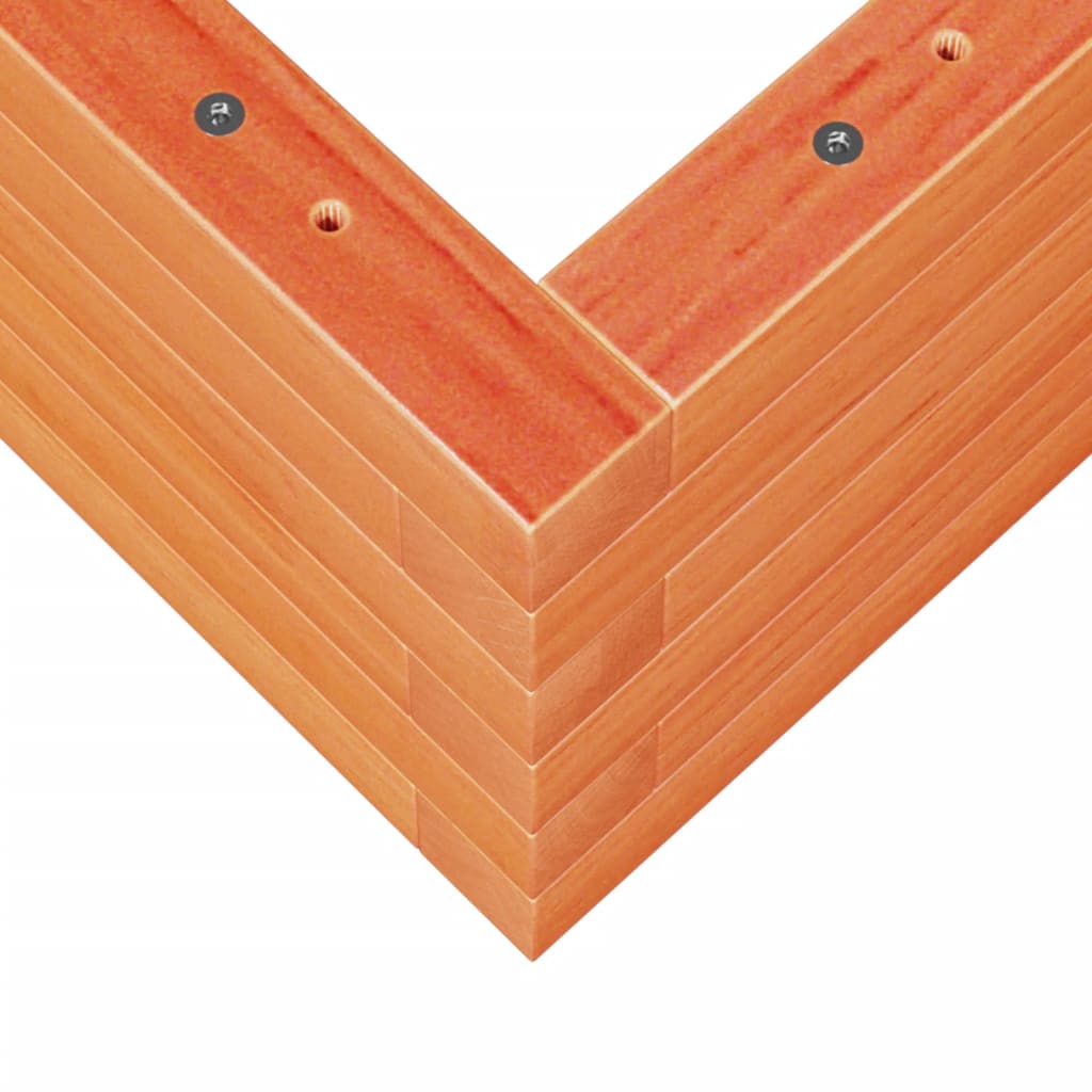 Plantepotte voks brun 110x60x23 cm massivt fyrretræ