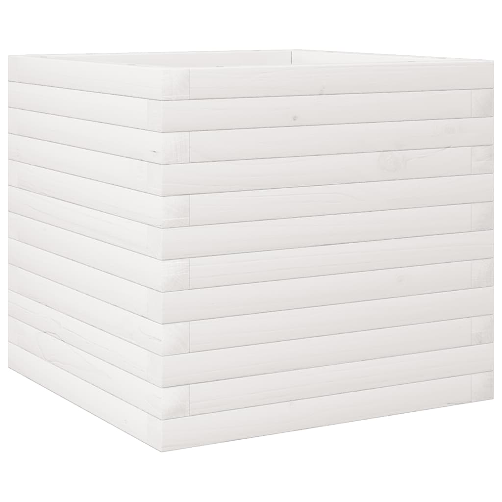 Plantepotte Hvid 50x50x45,5 cm Massiv Fyrretræ