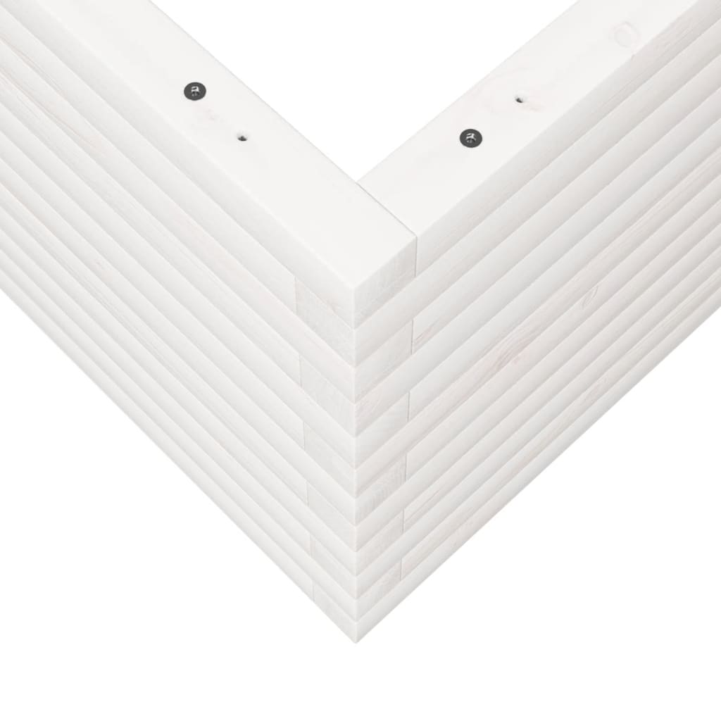 Plantepotte Hvid 50x50x45,5 cm Massiv Fyrretræ