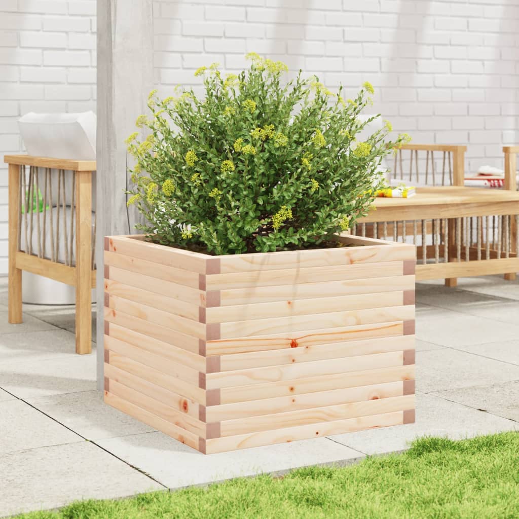 Plantepotte 60x60x45,5 cm massivt fyrretræ