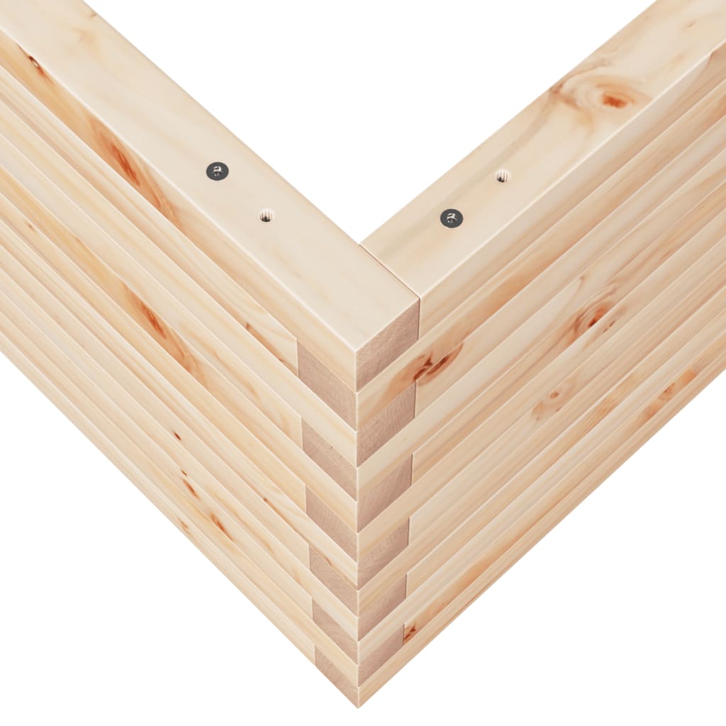 Plantepotte 60x60x45,5 cm massivt fyrretræ