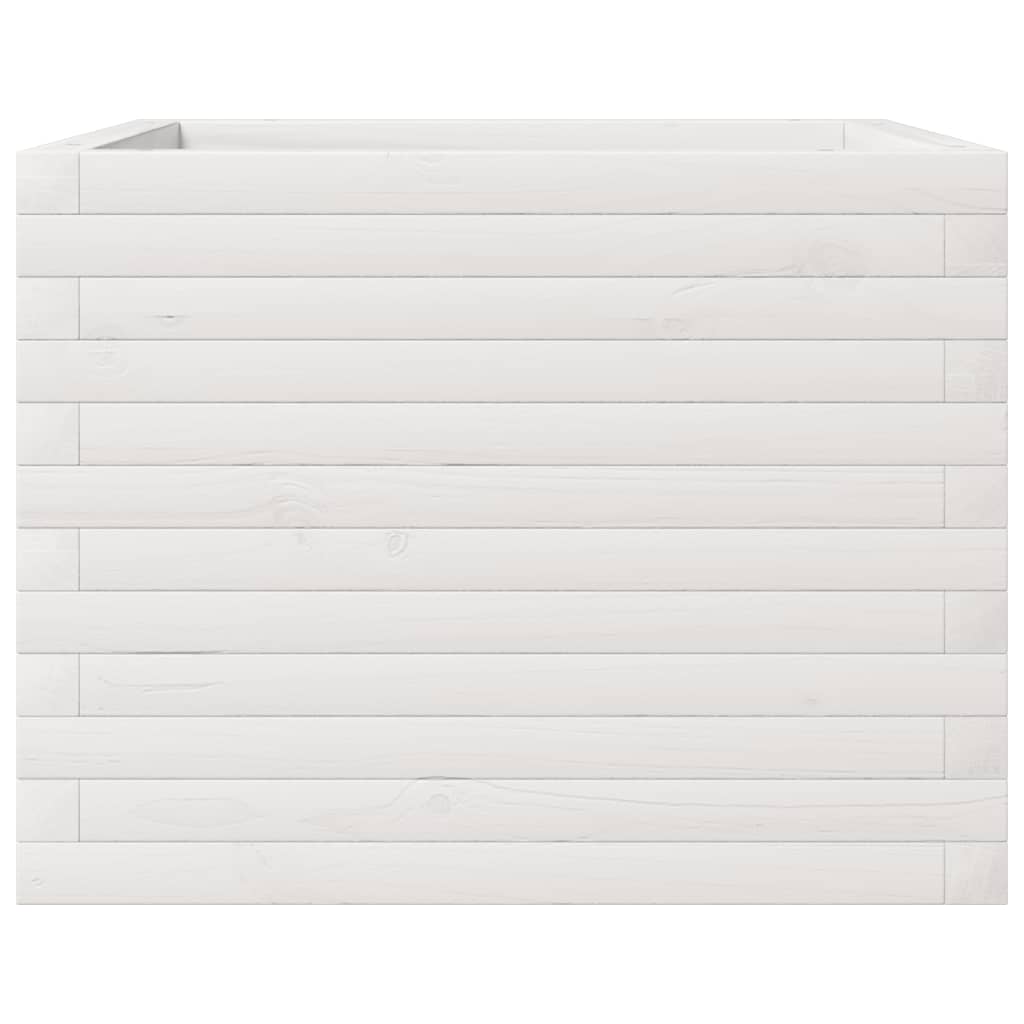 Plantepotte Hvid 60x60x45,5 cm Massiv Fyrretræ