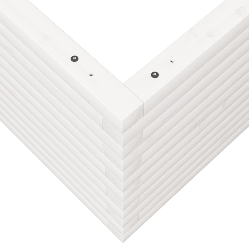 Plantepotte Hvid 60x60x45,5 cm Massiv Fyrretræ