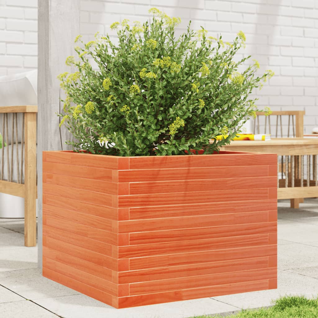 Plantekrukke voks brun 60x60x45,5 cm massivt fyrretræ