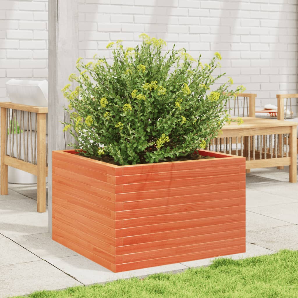 Plantekrukke voks brun 70x70x45,5 cm massivt fyrretræ