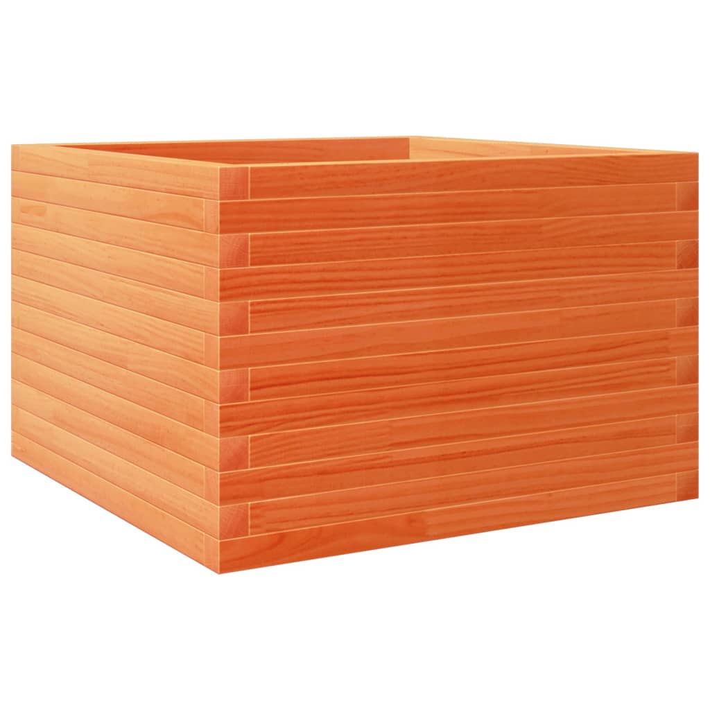 Plantekrukke voks brun 70x70x45,5 cm massivt fyrretræ