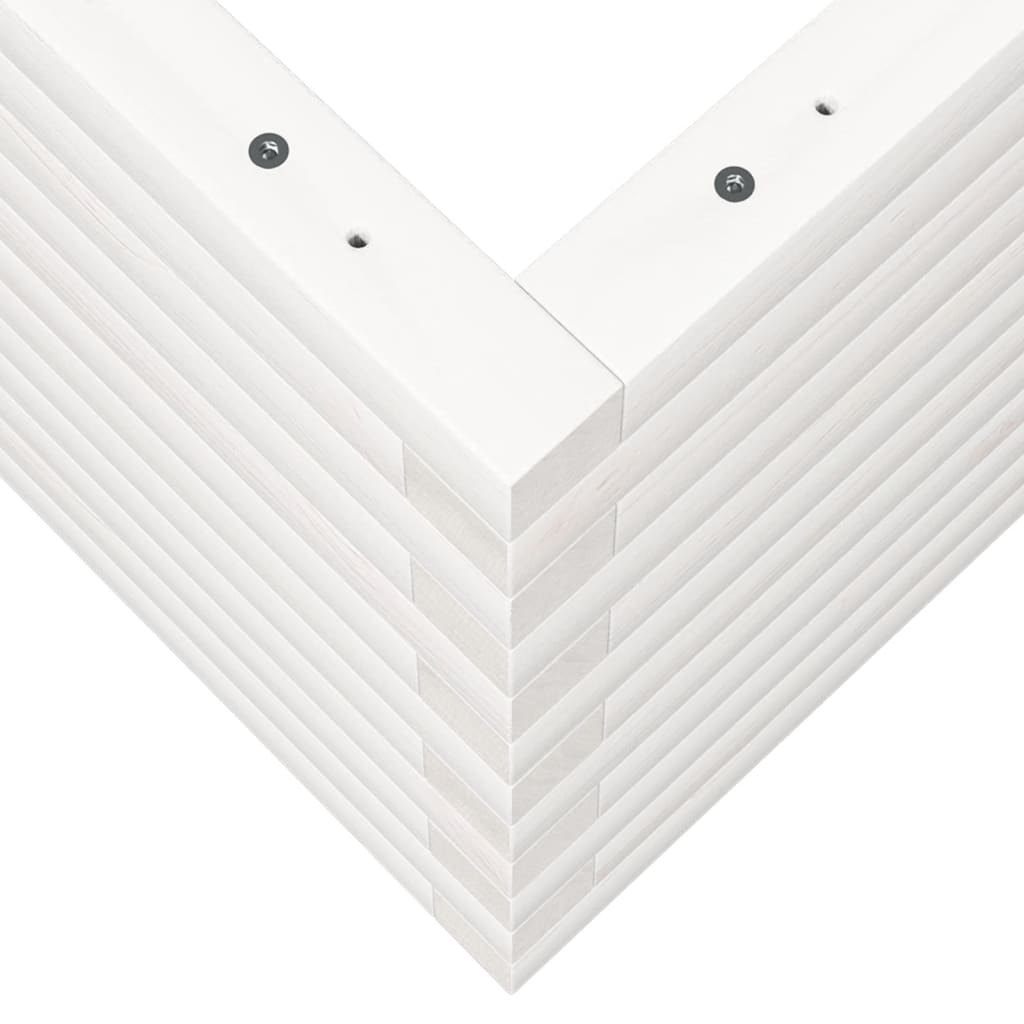 Plantepotte Hvid 70x40x45,5 cm Massiv fyrretræ