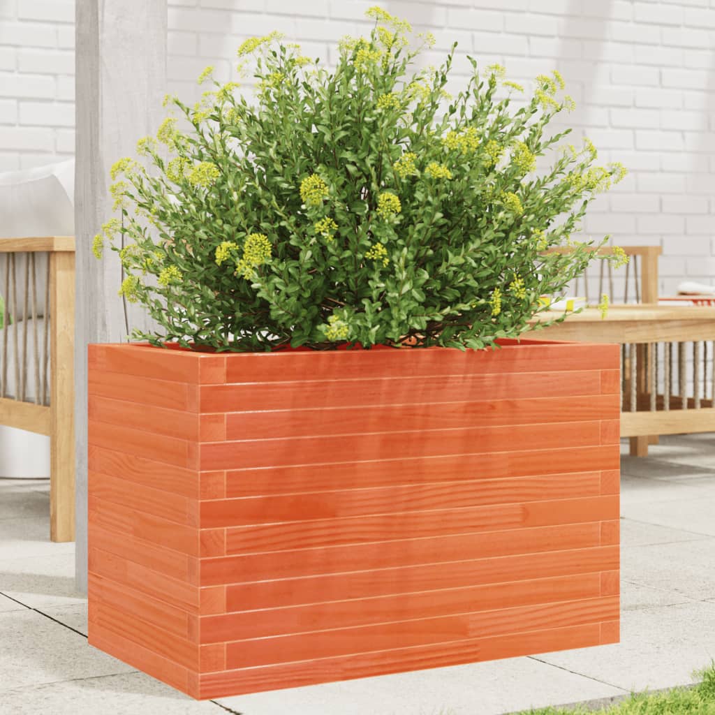 Plantekrukke voks brun 70x40x45,5 cm massivt fyrretræ