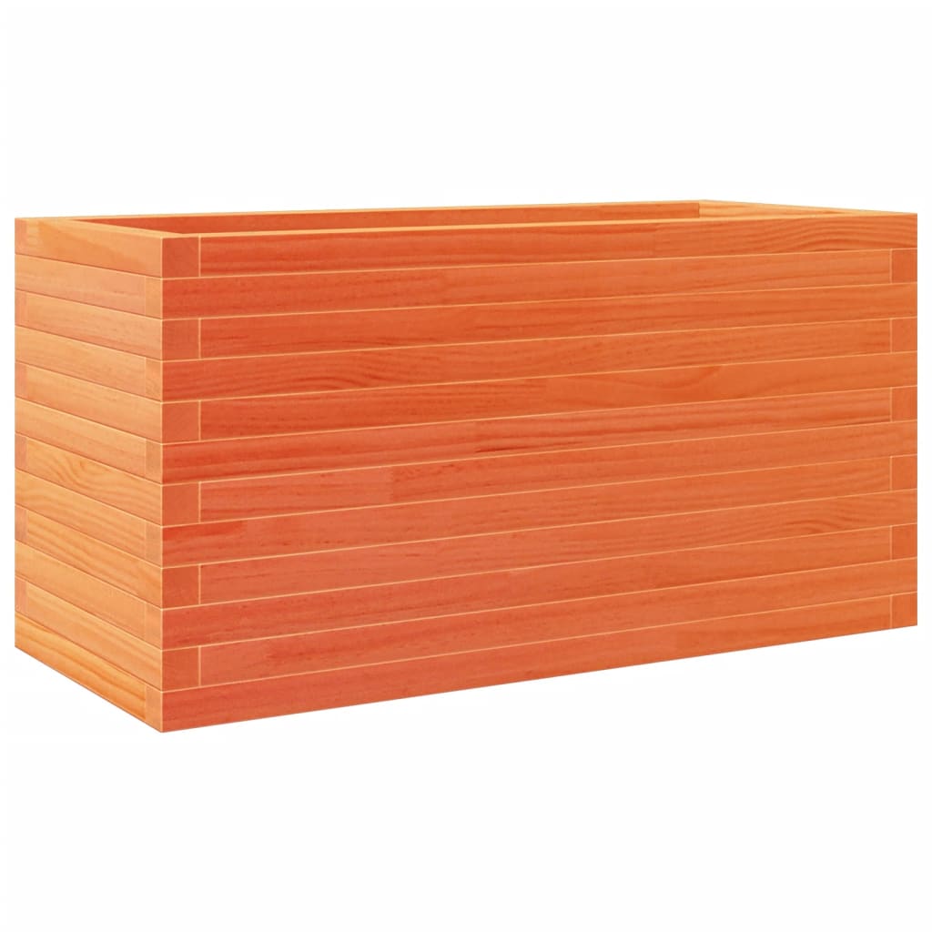 Plantekrukkevoks brun 90x40x45,5 cm massivt fyrretræ