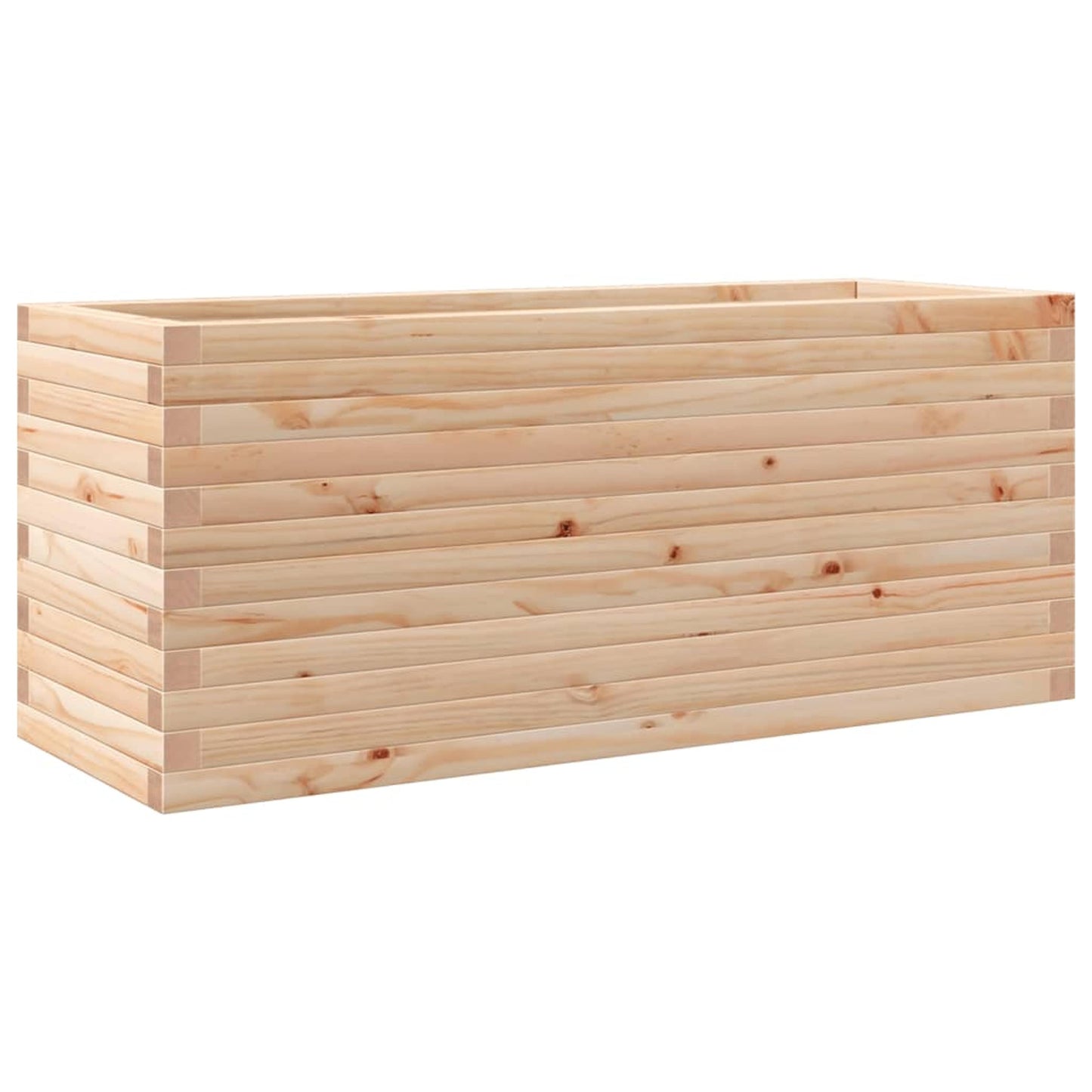 Plantepotte 110x40x45,5 cm massivt fyrretræ