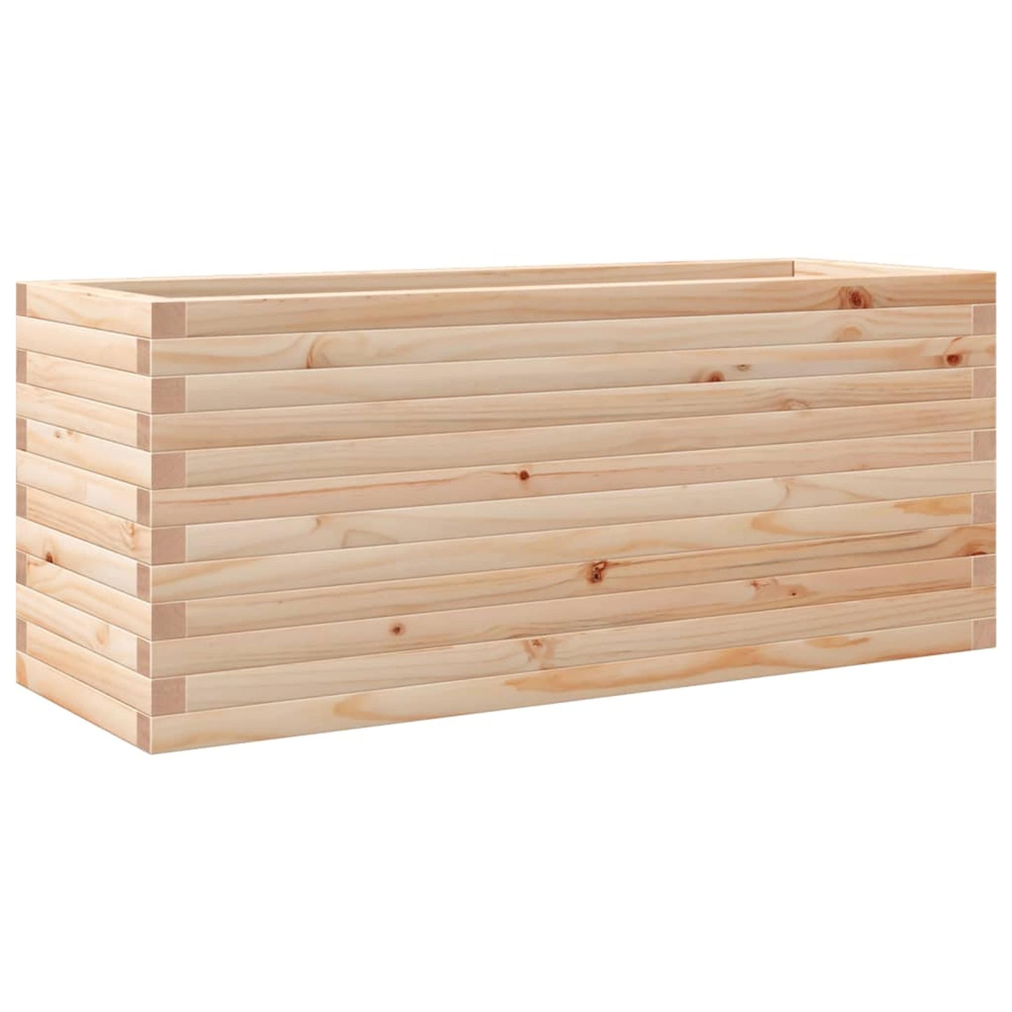 Plantepotte 110x40x45,5 cm massivt fyrretræ