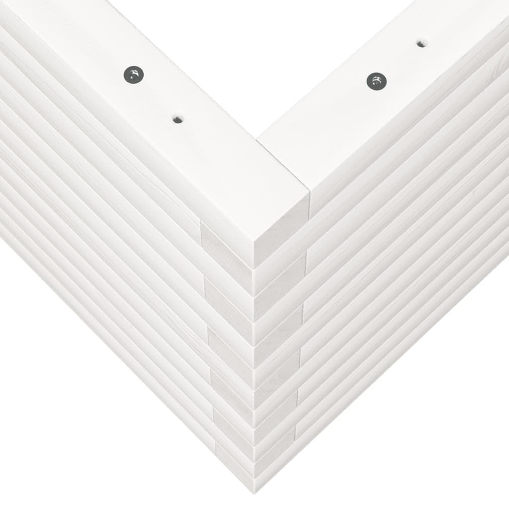 Plantepotte Hvid 110x40x45,5 cm Massiv fyrretræ