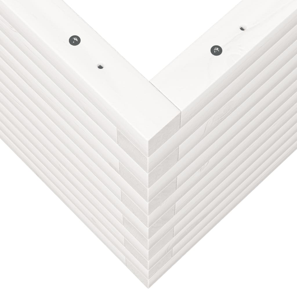 Plantepotte Hvid 90x60x45,5 cm Massiv fyrretræ
