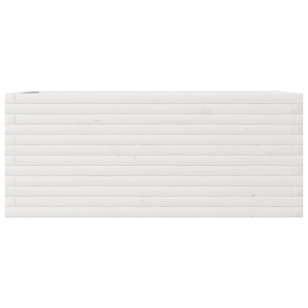 Plantepotte Hvid 110x60x45,5 cm Massiv fyrretræ