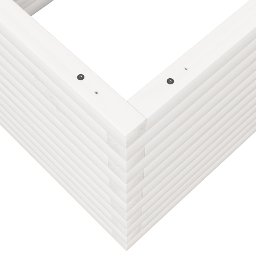 Plantepotte Hvid 110x60x45,5 cm Massiv fyrretræ