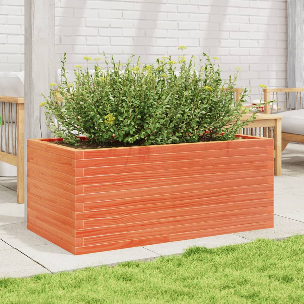 Plantekrukkevoks brun 110x60x45,5 cm massivt fyrretræ