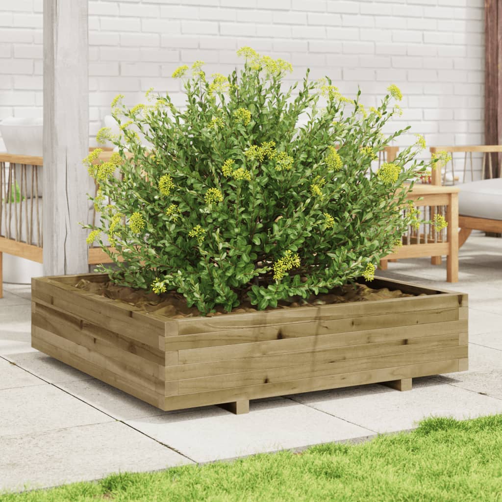 Plantekasse 100x100x26,5 cm Fyrretræ Imprægneret