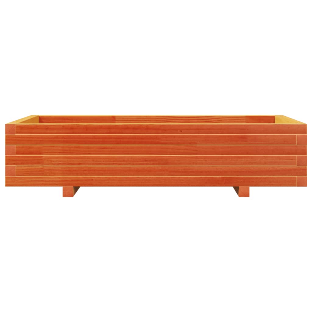 Pflanzkübel Wachsbraun 110x60x26,5 cm Massivholz Kiefer