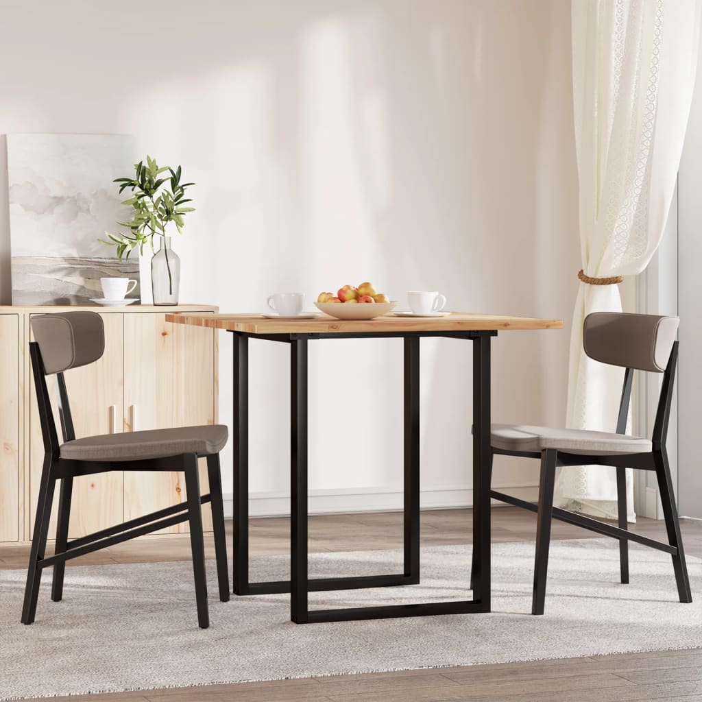 Bordplade firkantet 80x80x2 cm massiv træ akacie