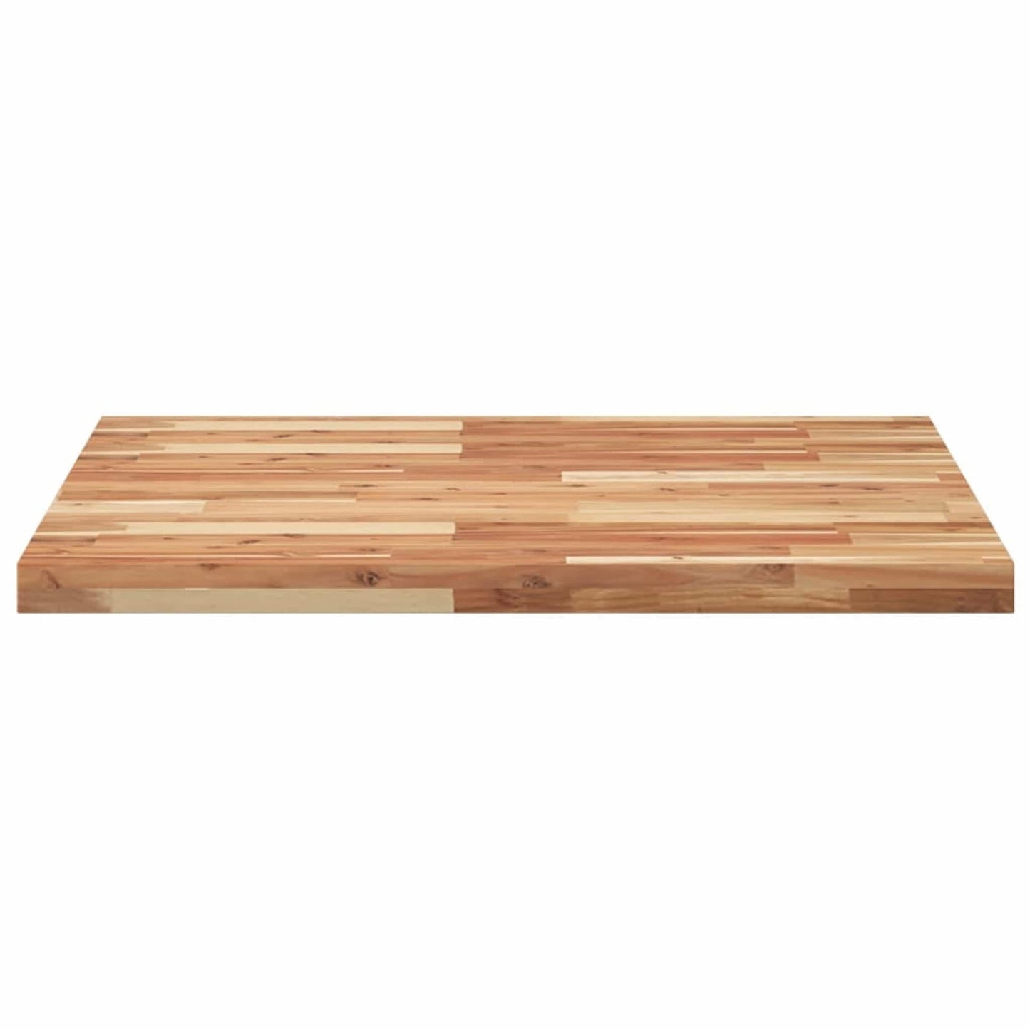 Bordplade firkantet 80x80x4 cm massiv træ akacie