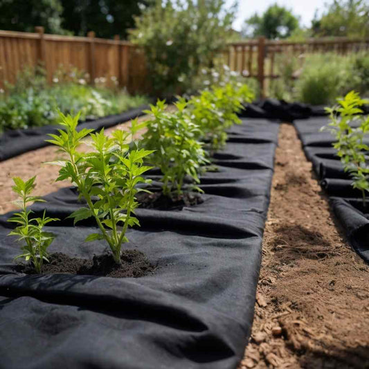 Geotekstil fleece sort 1x150 m polyesterfiber