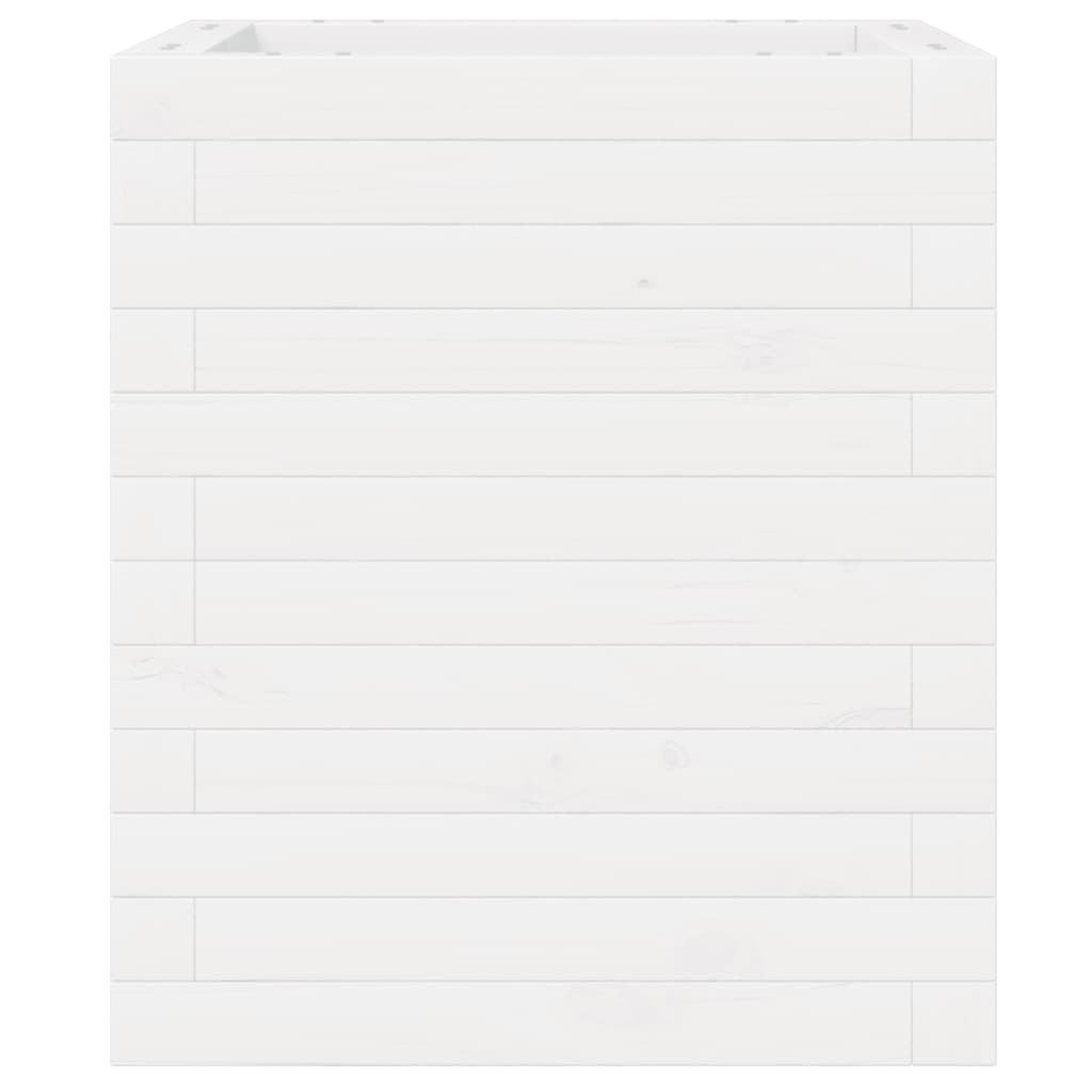 Plantekrukke Hvid 40x40x46 cm Massiv Fyrretræ