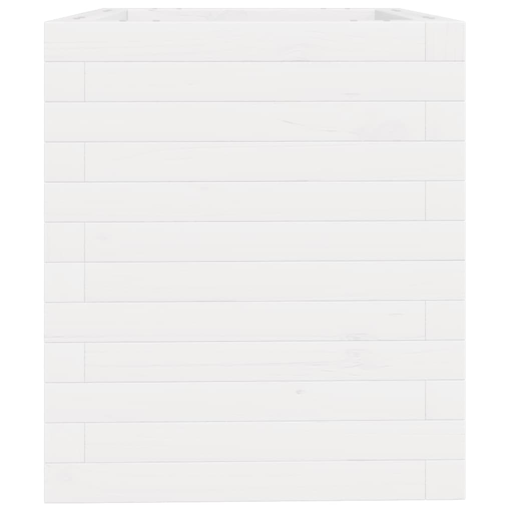 Plantekrukke Hvid 40x40x46 cm Massiv Fyrretræ