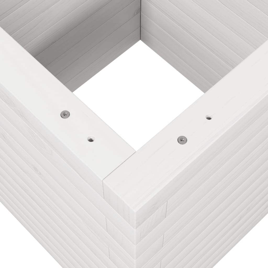 Plantekrukke Hvid 40x40x46 cm Massiv Fyrretræ