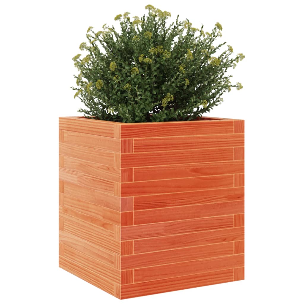 Plantekrukke voks brun 40x40x46 cm massivt fyrretræ