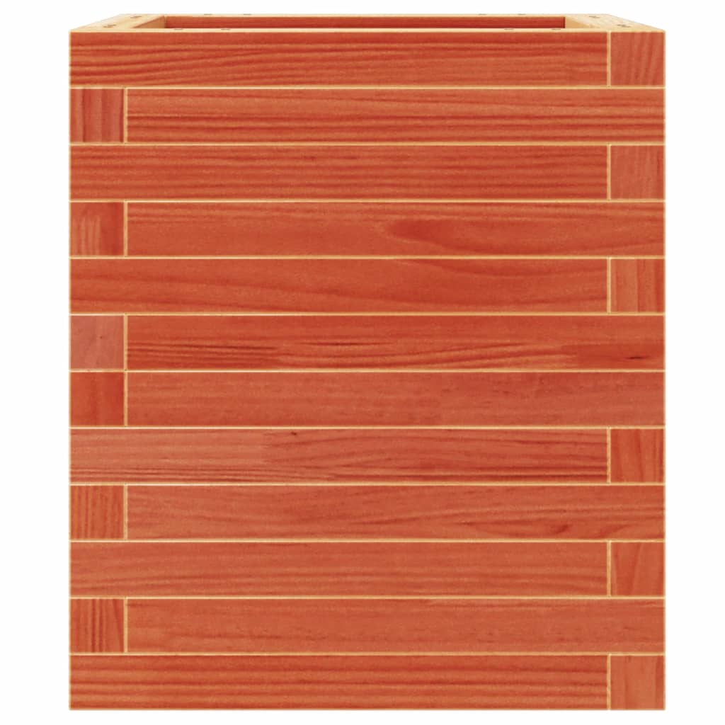 Plantekrukke voks brun 40x40x46 cm massivt fyrretræ