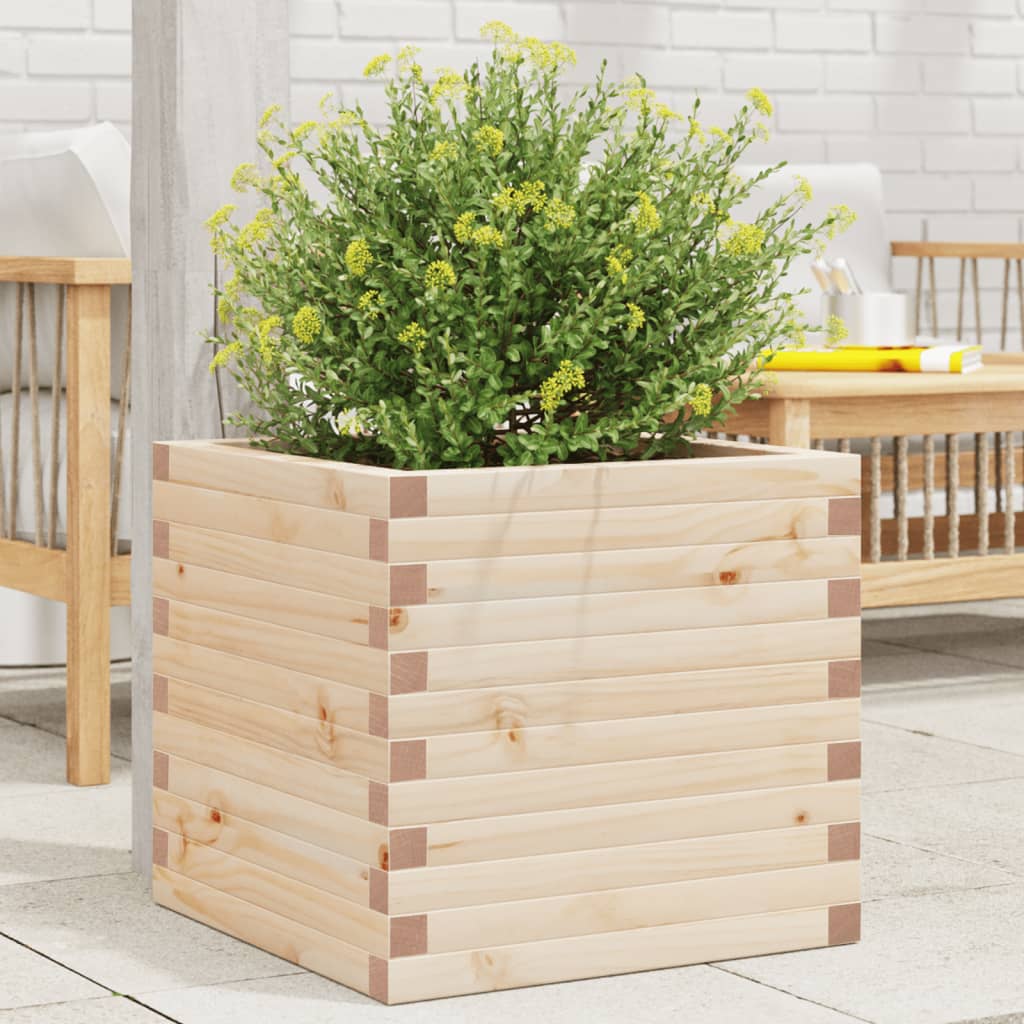 Plantekrukke 50x50x46 cm massivt fyrretræ