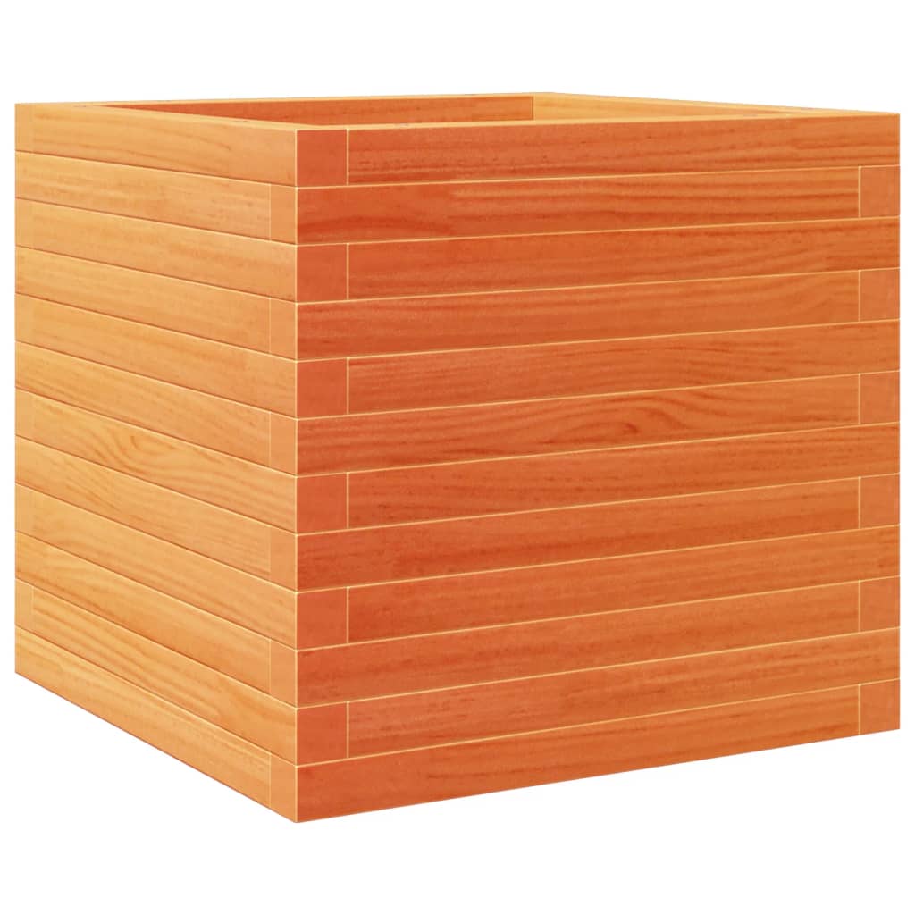 Plantepotte voks brun 50x50x46 cm massivt fyrretræ