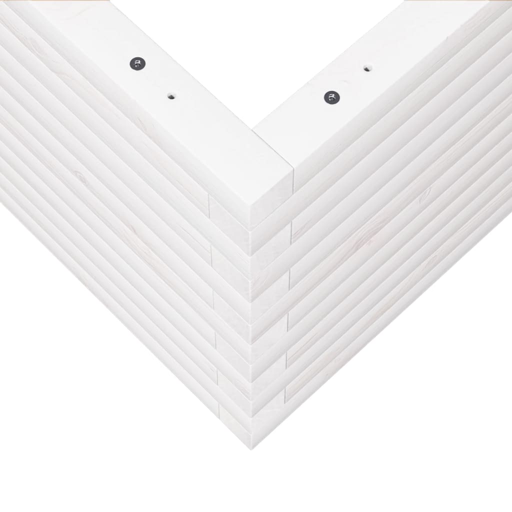 Plantekrukke Hvid 60x60x46 cm Massiv Fyrretræ