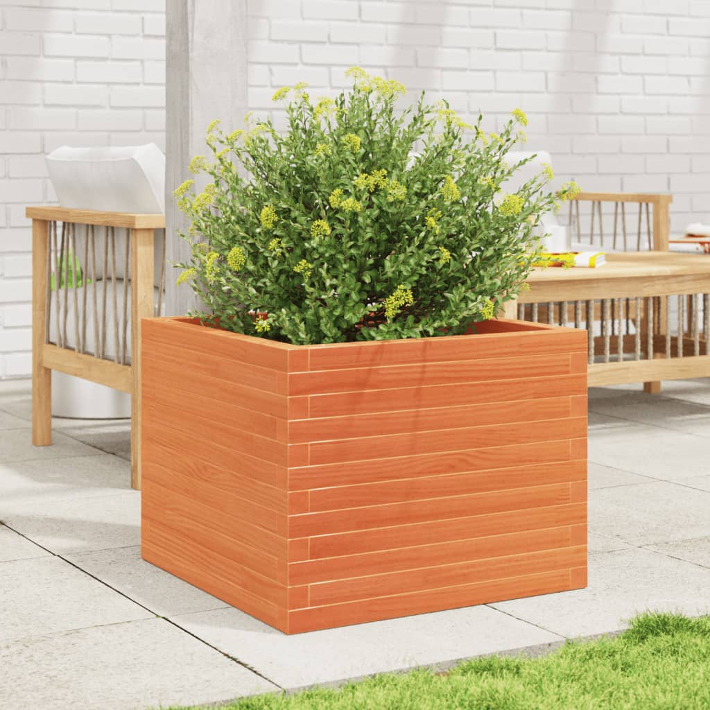 Plantekrukke voks brun 60x60x46 cm massivt fyrretræ