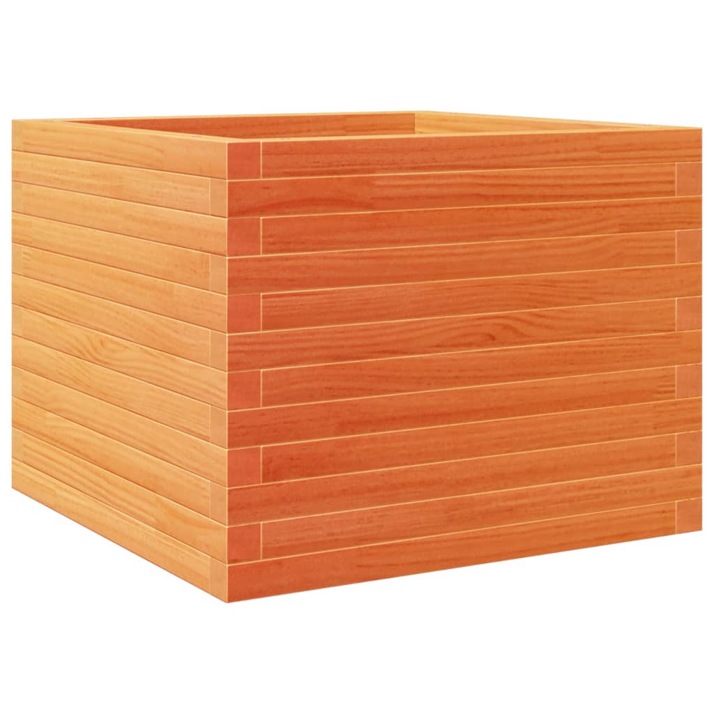 Plantekrukke voks brun 60x60x46 cm massivt fyrretræ
