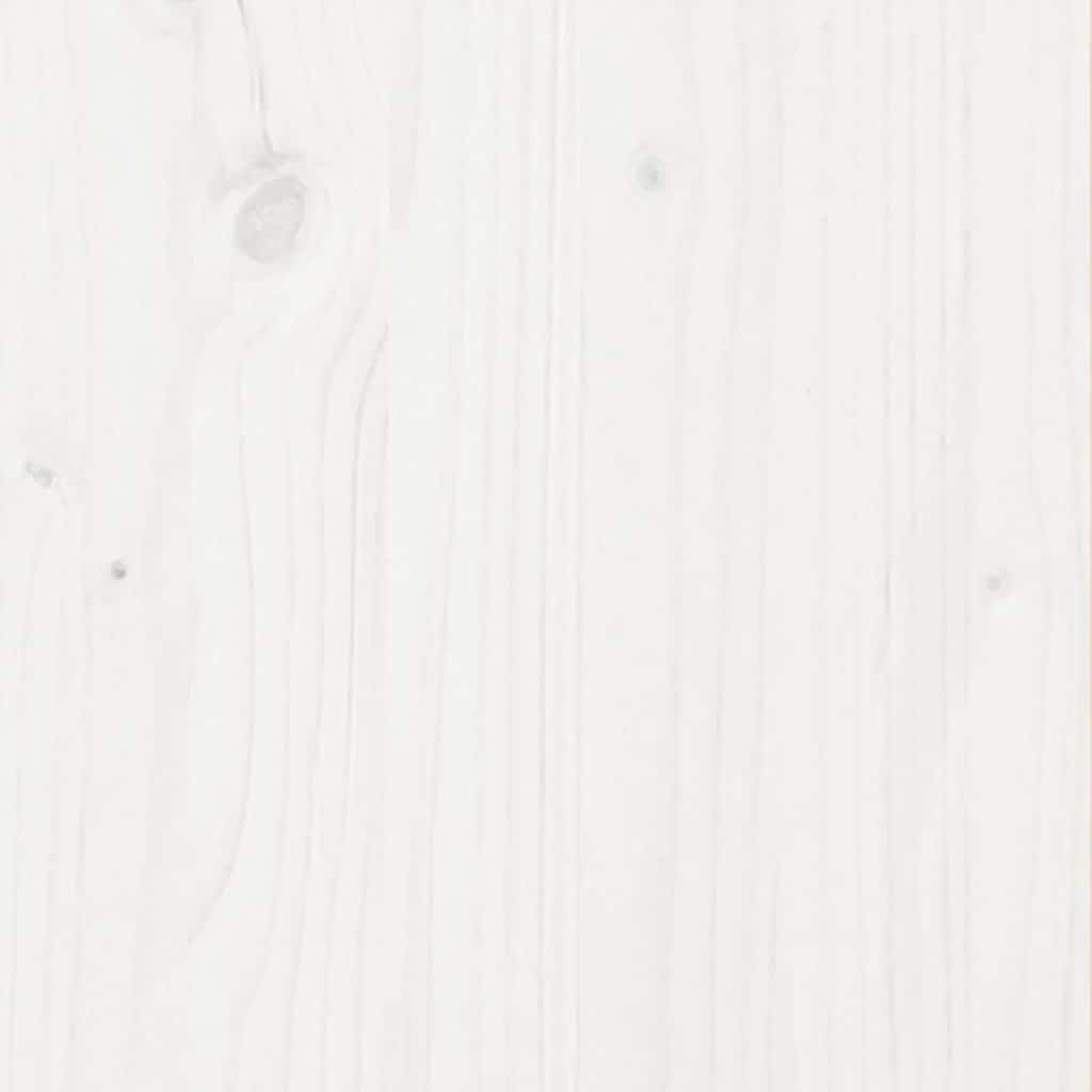 Plantepotte Hvid 80x80x46 cm Massiv fyrretræ