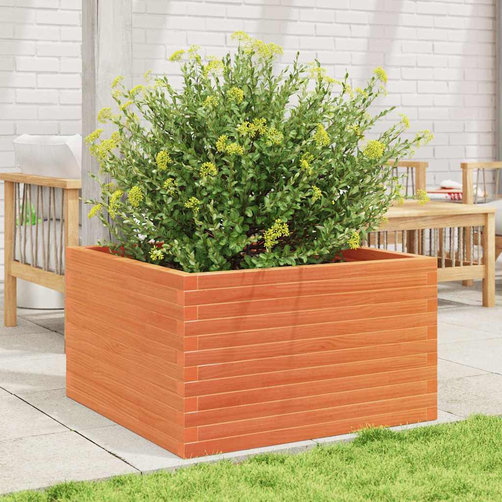 Plantekrukke voks brun 80x80x46 cm massivt fyrretræ