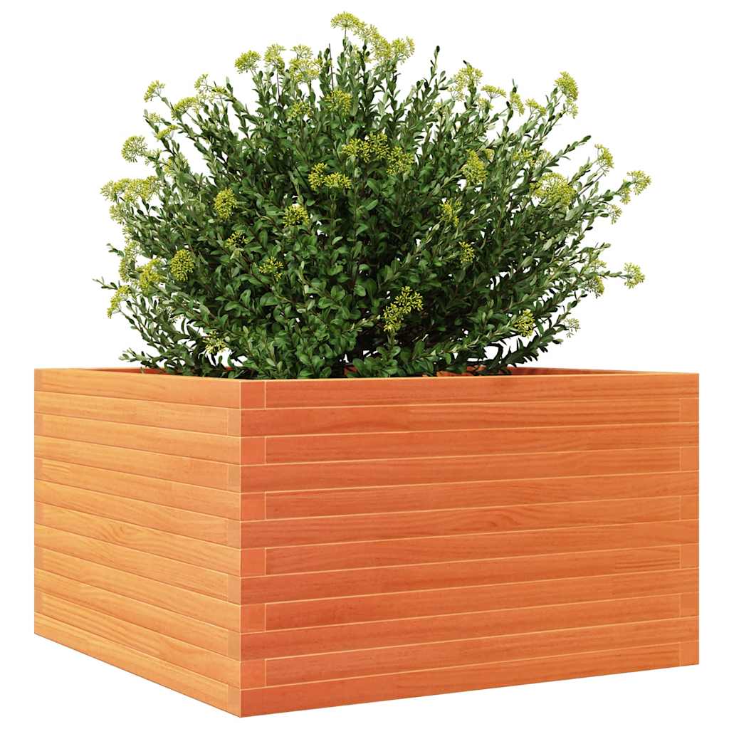 Plantekrukke voks brun 80x80x46 cm massivt fyrretræ