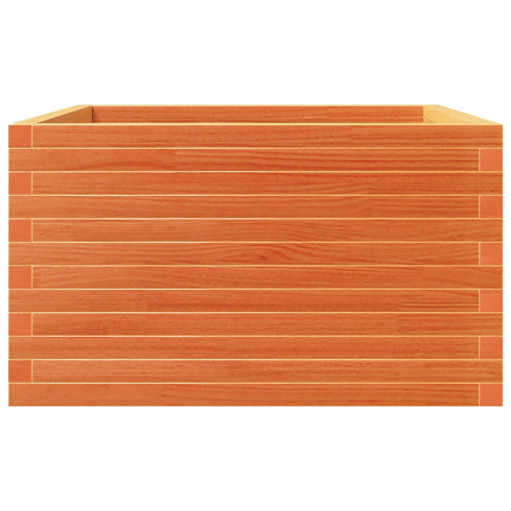 Plantekrukke voks brun 80x80x46 cm massivt fyrretræ