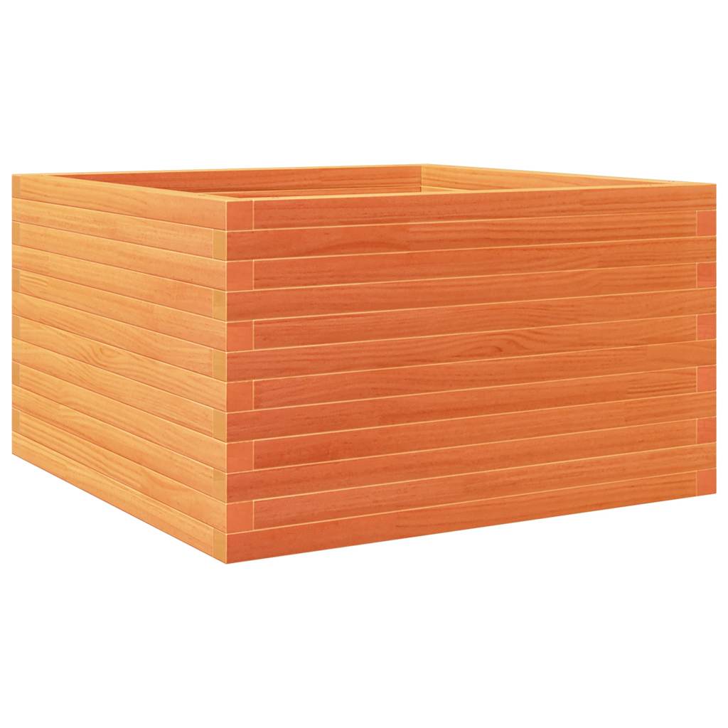 Plantekrukke voks brun 80x80x46 cm massivt fyrretræ
